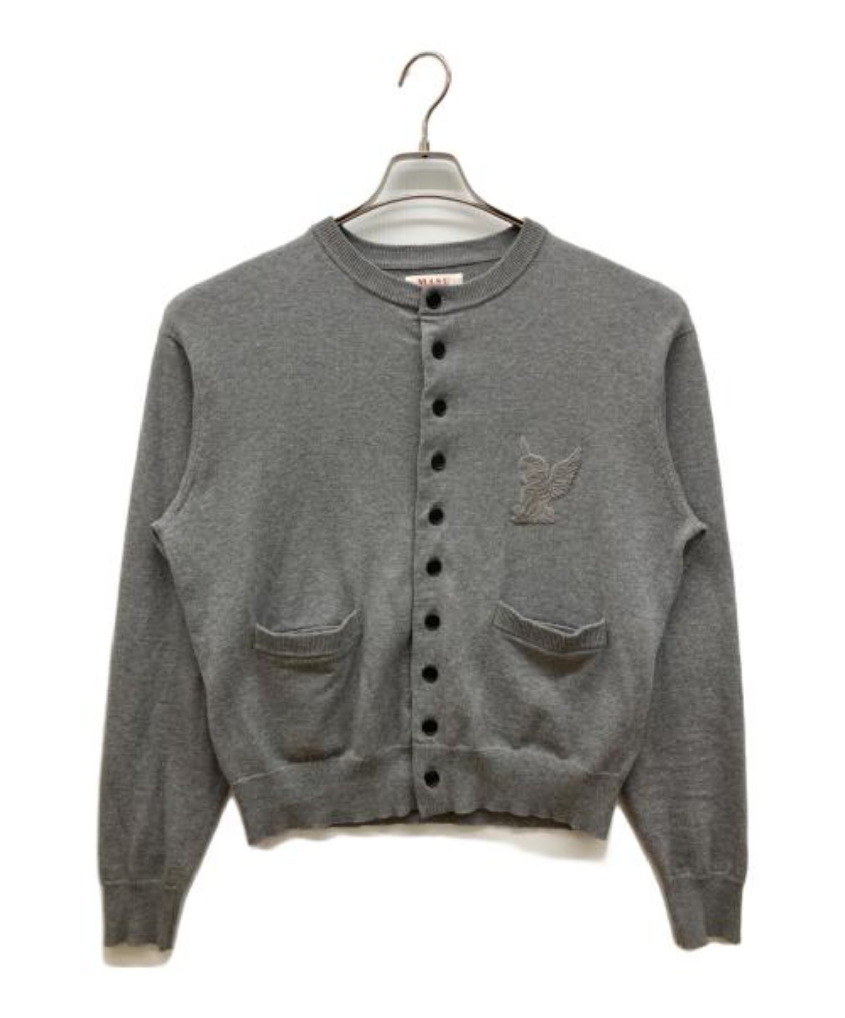 幽*様 MASU 25aw 10 BUTTONS CARDIGAN グレー サイ masu / エムエーエスユー】25AW 10 BUTTONS CARDIGAN クルーネック