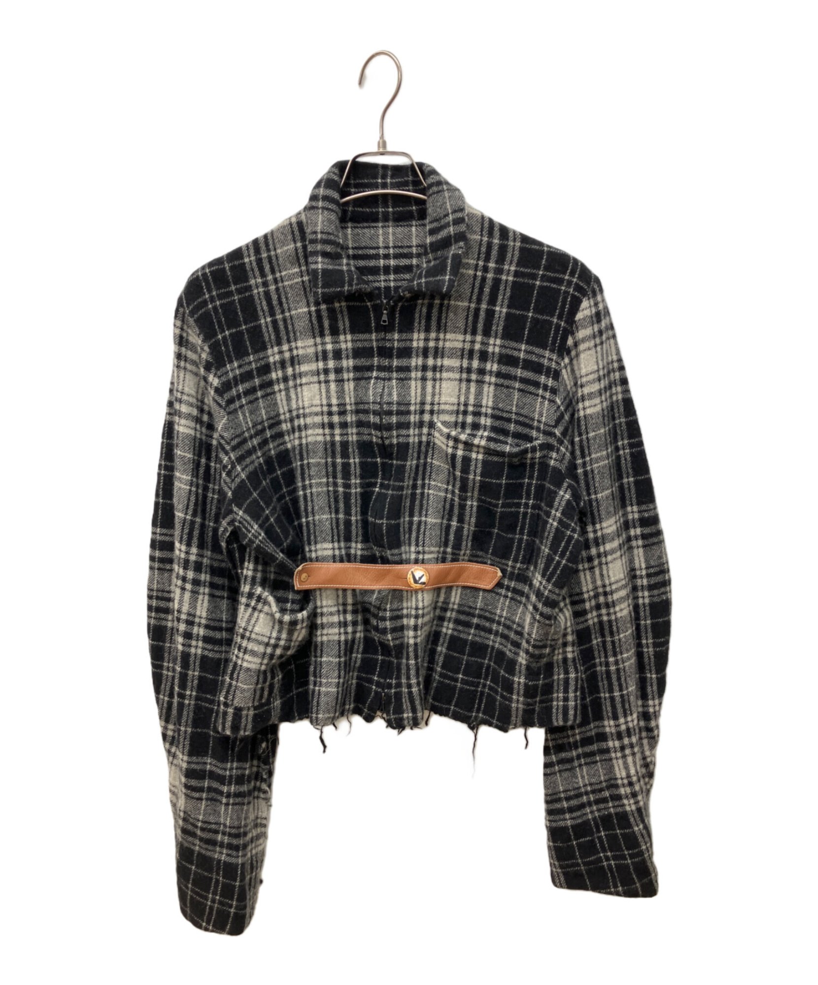 SUNSEA / サンシー】SHRINKAGE BLOUSON 改 チェック ジャケット|洗練 