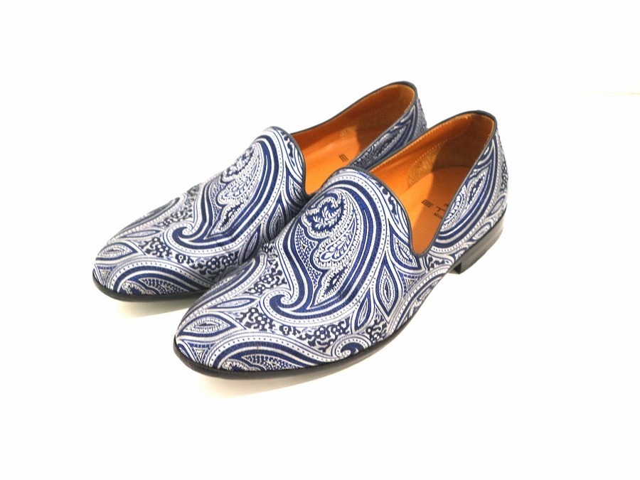 桜 印 ETRO ローファー オペラシューズ スリッポン ペイズリー柄 40