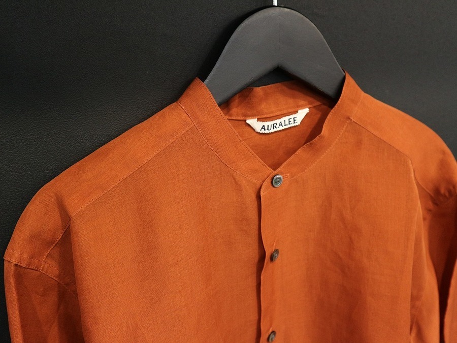 AURALEE(オーラリー)SILK LOAN BAND COLLAR SHIRTS[2019.05.30発行 