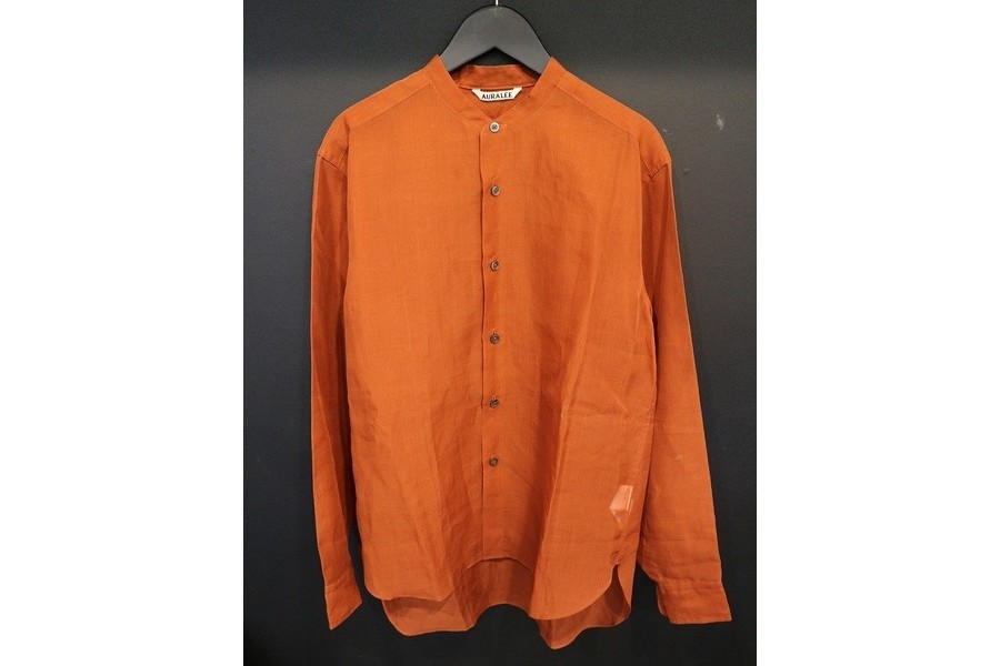 AURALEE(オーラリー)SILK LOAN BAND COLLAR SHIRTS[2019.05.30