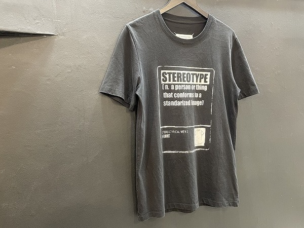 メンズ18ss メゾンマルジェラ 50 ステレオタイプ tシャツ stereo