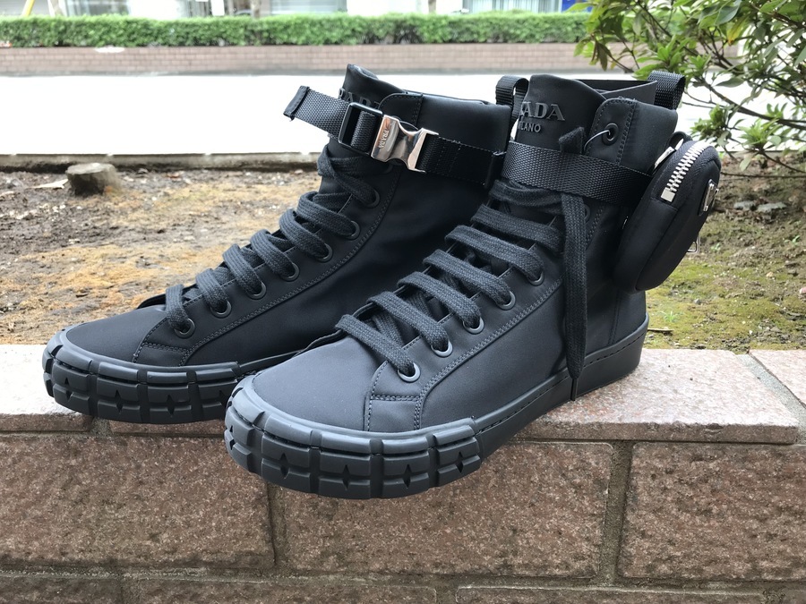 プラダ PRADA ハイカットスニーカー スニーカー メンズ約11cmヒール高