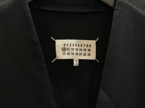 ノーカラーポプリンジャケットのメンズ