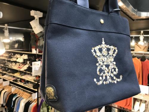 ロゴフラワーキャンバストートバッグのレディース