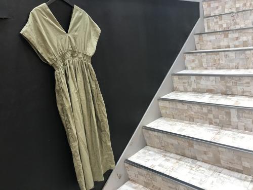 フレンチスリーブコットンワンピースのレディース