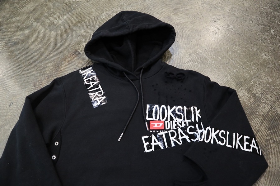 パーカー DIESEL【希少】LOOKS LIKE A TRASH BAG スウェット