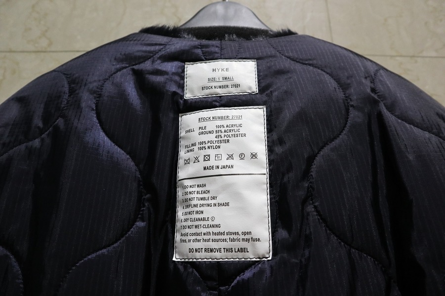 HYKE/ハイク】よりFAUX FUR REVERSIBLE COATが入荷致しました[2019.12