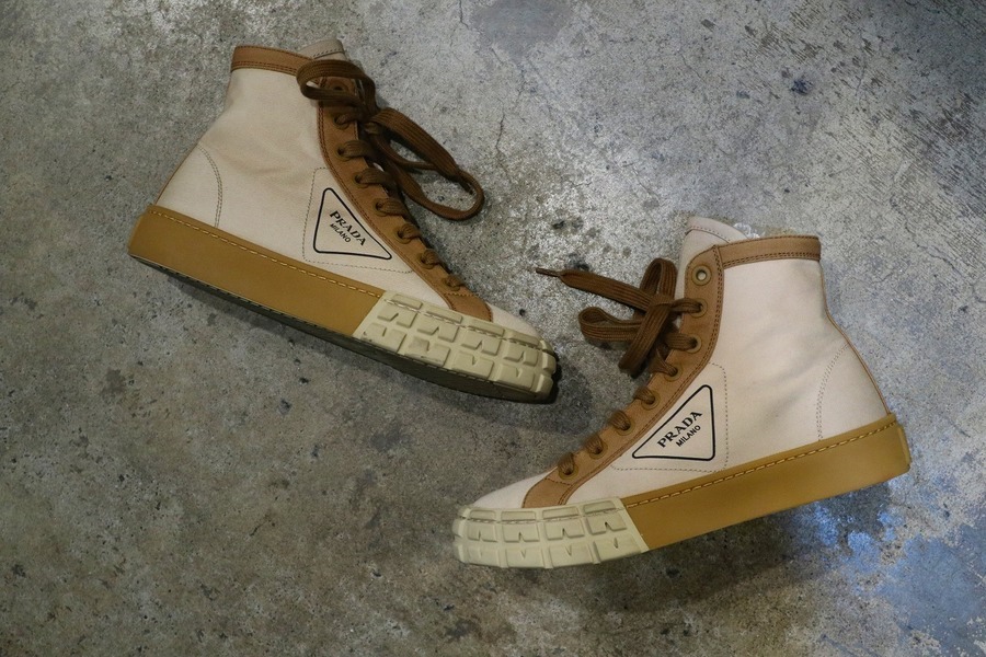 PRADA/プラダ】よりギャバジンハイカットスニーカーが入荷致しました 