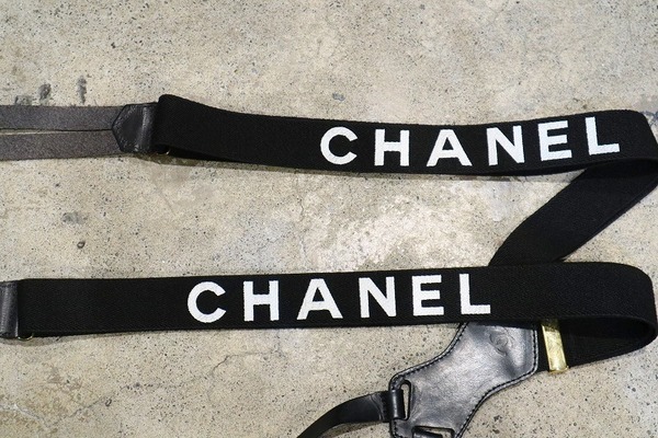 シャネル　ヴィンテージ　ロゴ　サスペンダー CHANEL (シャネル) ヴィンテージ ココマーク ロゴ サスペンダー