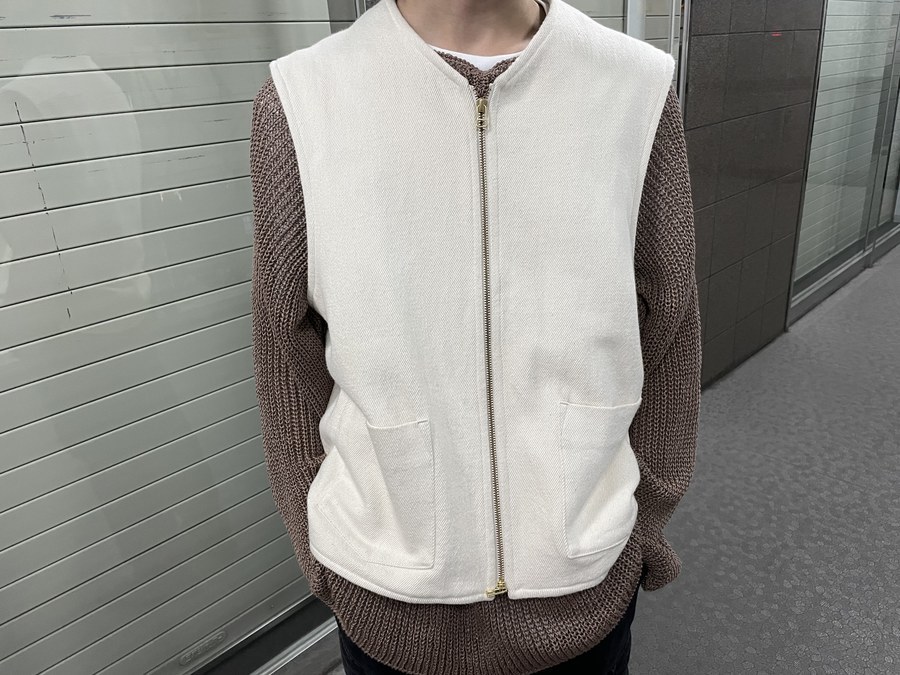 トップス uru zip up vest ivory URU ウル