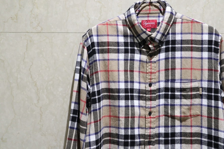 supreme  Tartan L/S Flannel Shirt