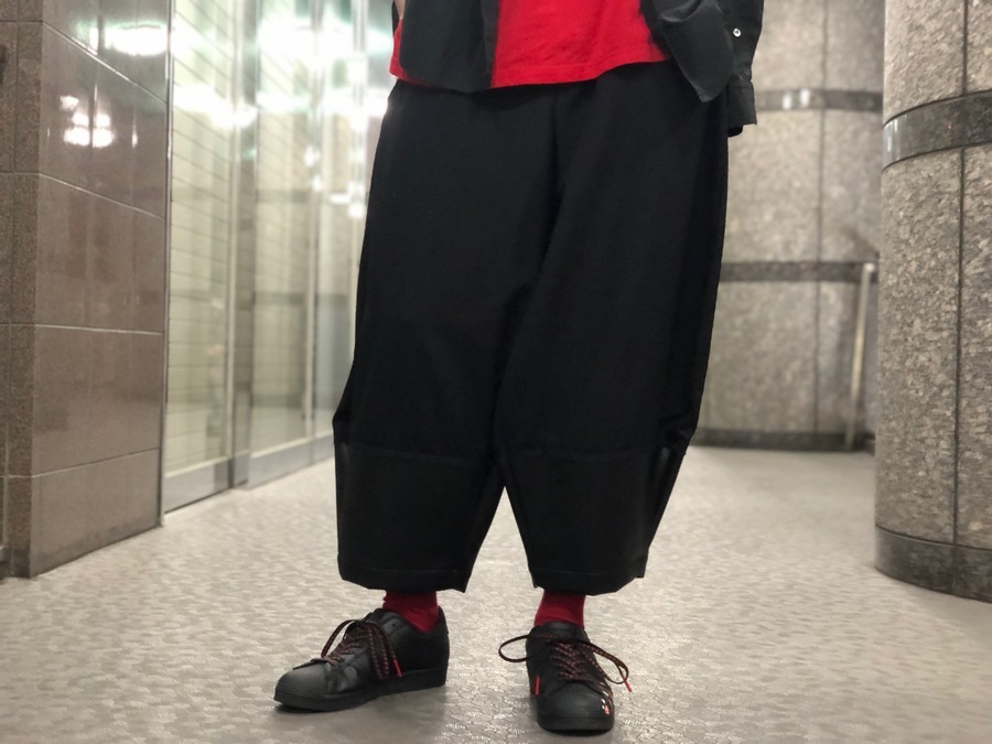 Comme De Garçon HOMME PLUS レザー切替テーパードパンツ