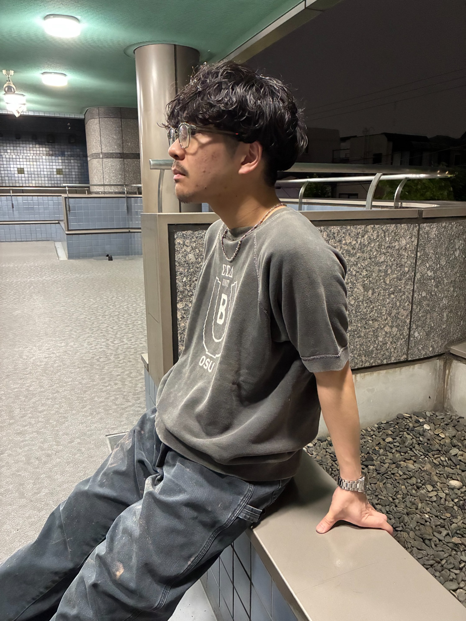 ヴィンテージ スウェット 60年代 ラグラン フェード ブラック | FUNS