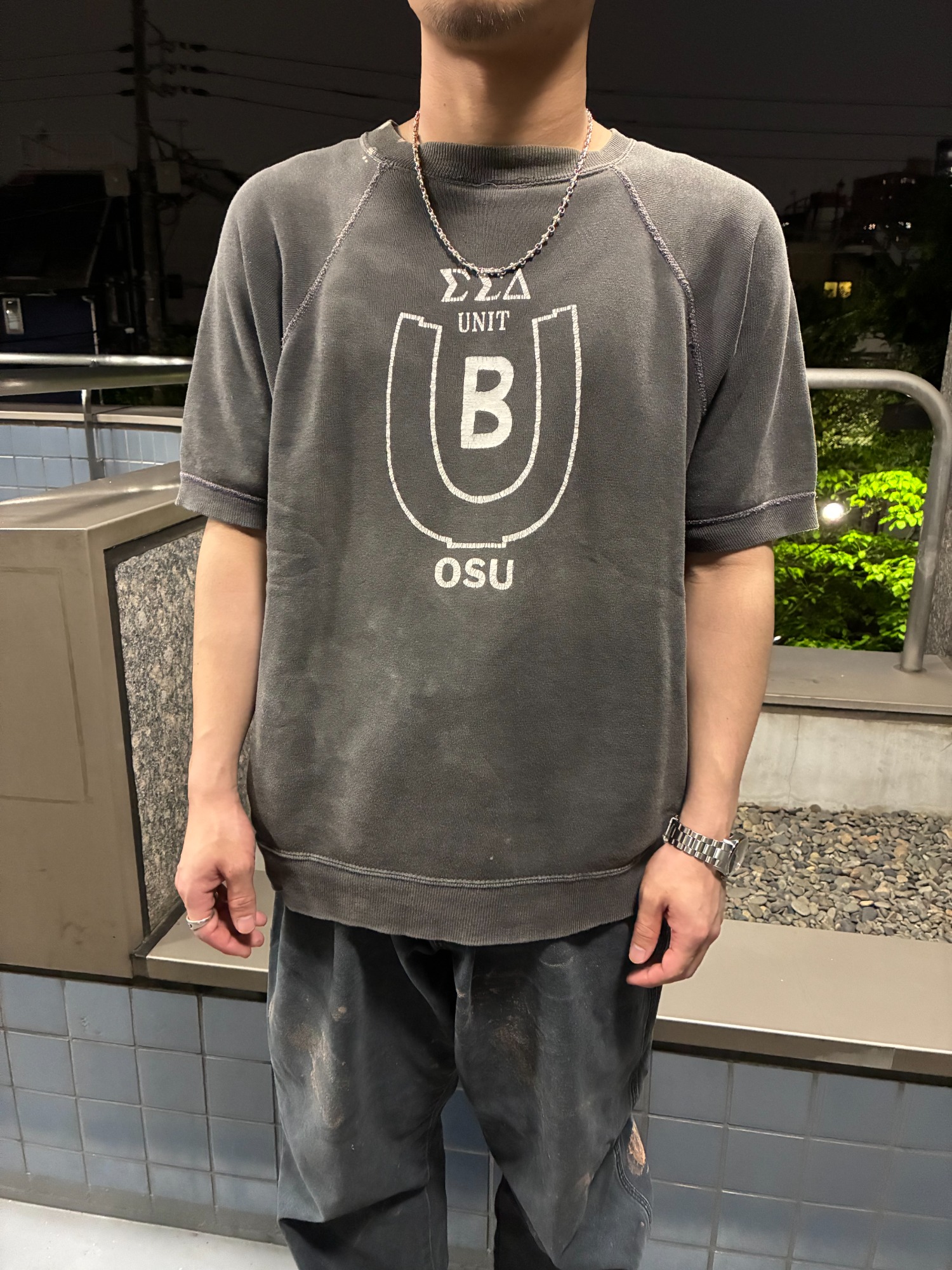 福袋セール 超絶イケてるブラックフェード 60`SラグランカレッジS/S トップス