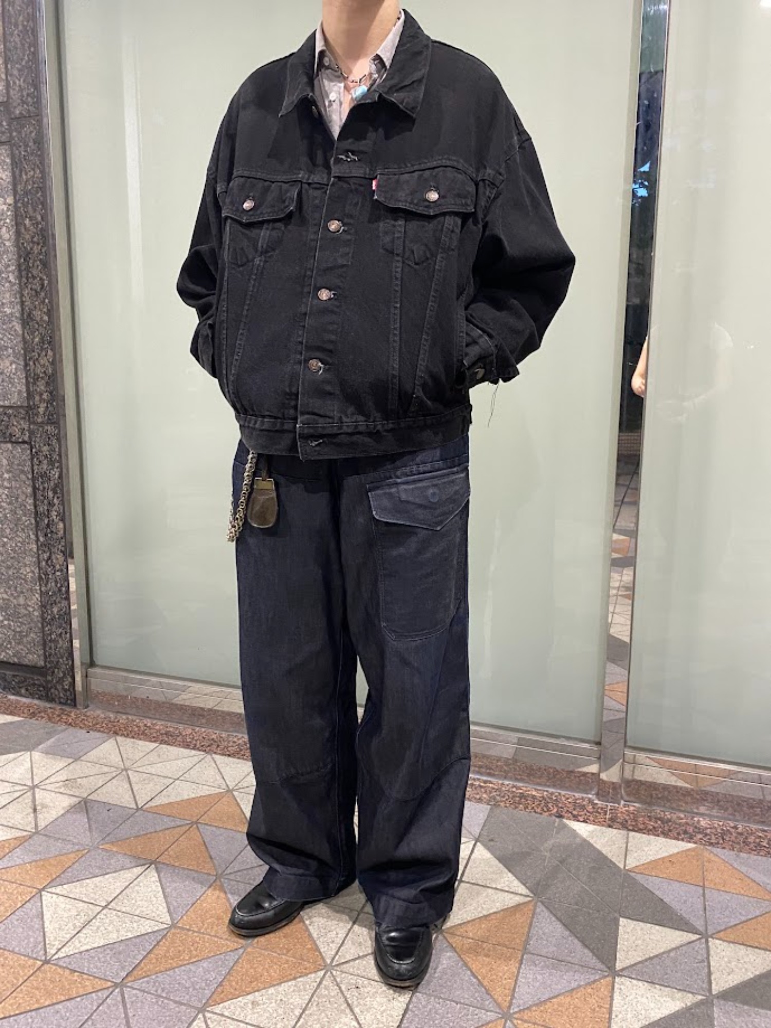 古着 90s リーバイス 70598 ブラック デニムジャケット デカパッチ ③ 90s リーバイス 70598 ブラックデニムGジャン デニムジャケット