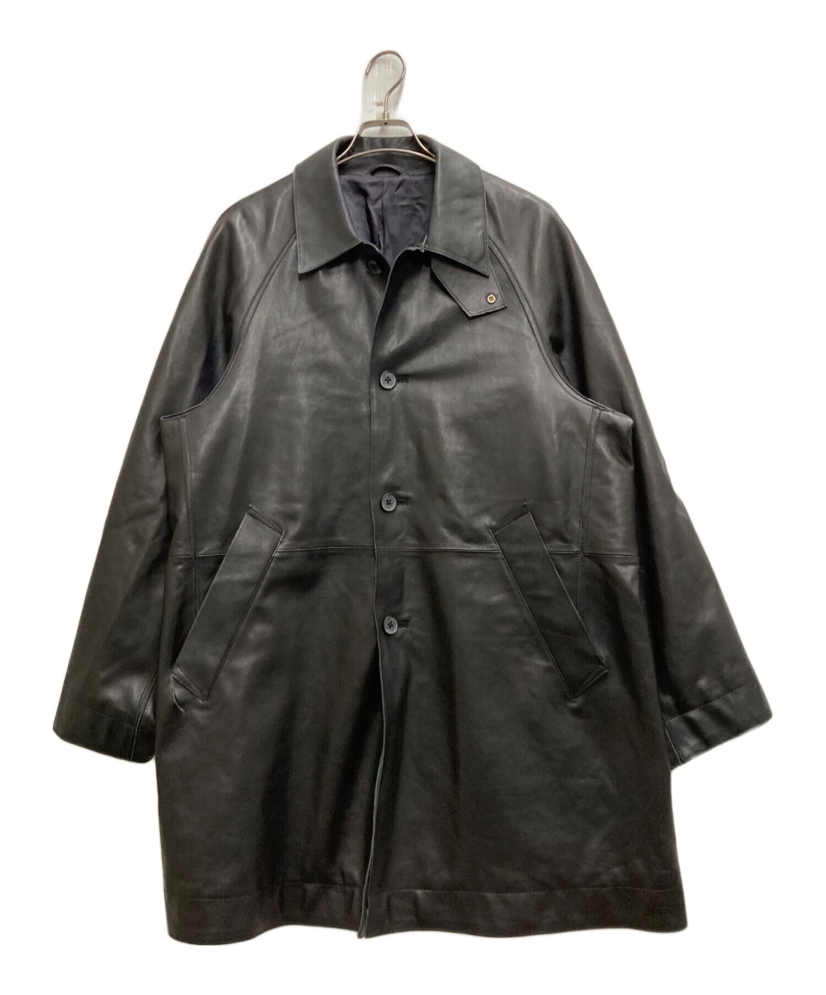 YOKE/カットオフハーフコート YOKE | LEATHER CUT-OFF HALF COAT(BLACK) | レザーカットオフハーフ