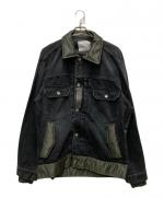 Sacai サカイ　バックシフォンカーディガン　プリーツ 中古・古着通販】sacai (サカイ) Hybrid Pleated Back Cardigan
