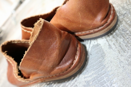 レザースリッポンのメンズ