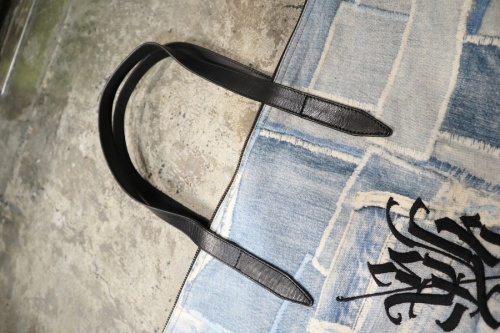 トートバッグのデニム転写