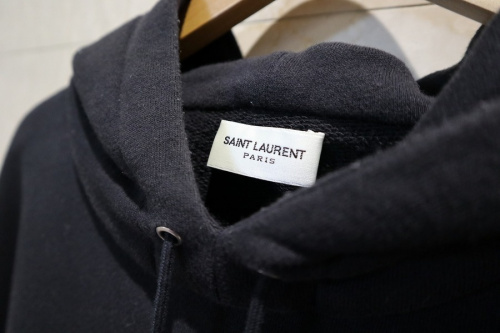 サンローランパリのシグネチャーロゴプルオーバーパーカー