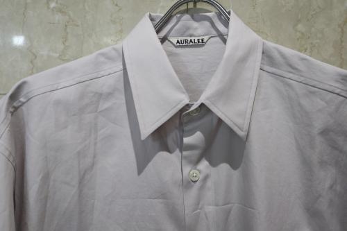 オーラリーのWASHED FINX TWILL HALF SLEEVED BIG SHIRTS