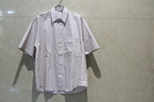 オーラリーのウォッシュドフィンクスツイルハーフスリーブビッグシャツ