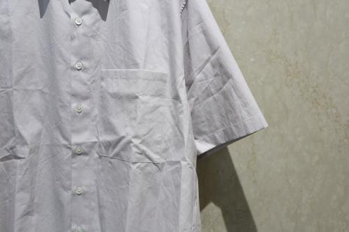 ウォッシュドフィンクスツイルハーフスリーブビッグシャツのA20SS02TN