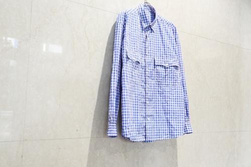 ROLL UP TRICOLOR GINGHAM CHECK SHIRT