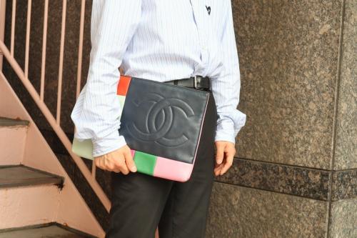 パチワーククラッチバッグのバッグ