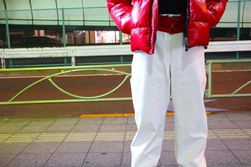 アンクルベルトテクニカルナイロンロングパンツのパンツ