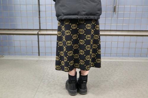 インターロッキングGG ウールラメロングスカートのスカート