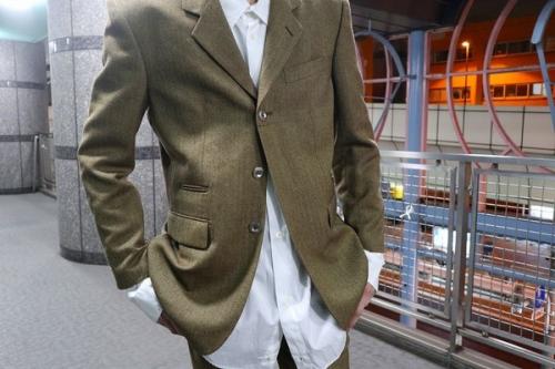 ジョンローレンスサリバンのウールヘリンボーンセットアップ