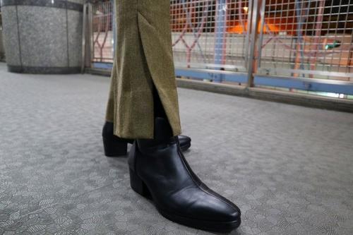 ウールヘリンボーンセットアップのドメスティックブランド