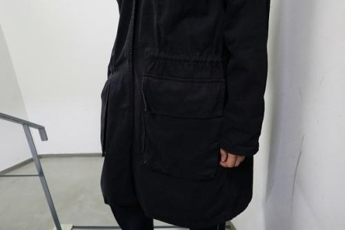 エムエムシックス メゾンマルジェラの後染めステンカラーコート