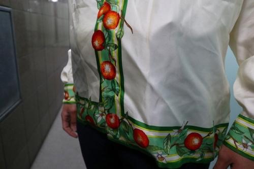 カサブランカのPRINTED SILK SHIRT