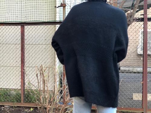 ボーダーニットのモヘヤ