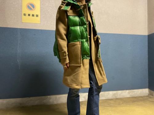 ダウンドッキングダッフルコートのsacai