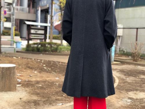 一枚袖のウールコート