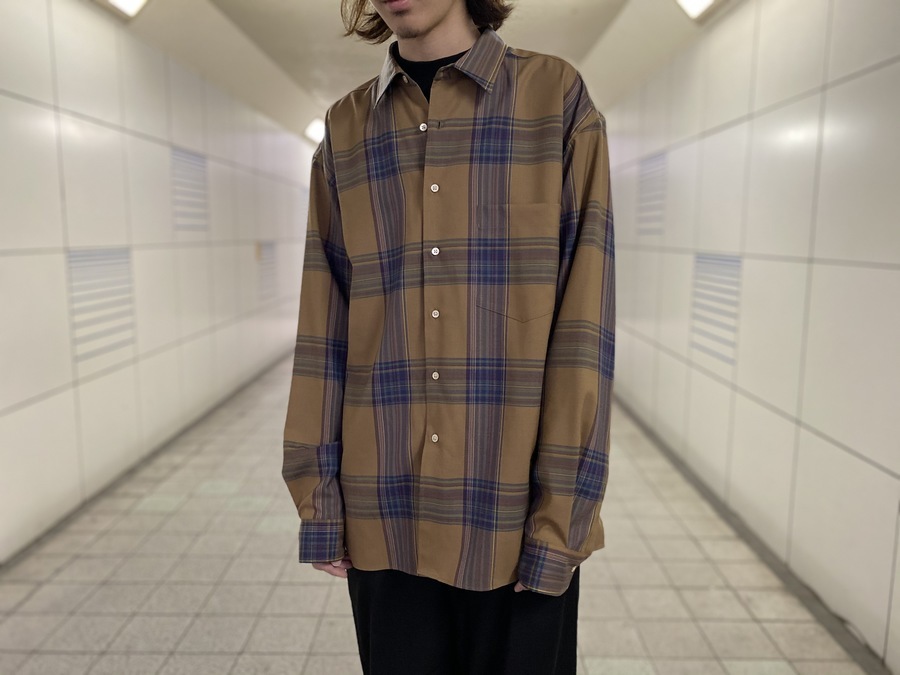 のサイズ AURALEE/SUPER LIGHT WOOL CHECK SHIRTS 3 カラー