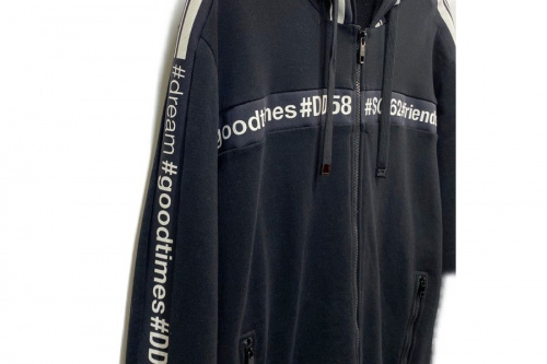 D&G ドルチェ&ガッバーナのラインロゴフルジップフーディ