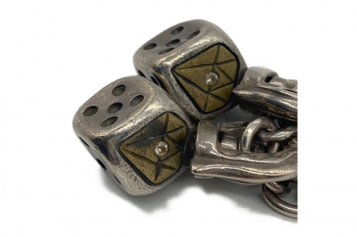 ギャングスタビル×ガルシアのダイスペンダントトップ&ネックレスチェーンセット