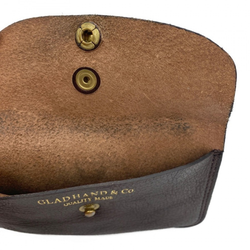 レザーマネークリップ ダブルフリップコインケースのメンズ