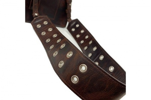 がま口レザーショルダーバッグのレディース