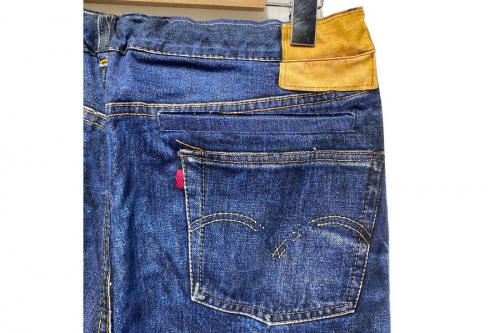 転写デニムパンツのメンズ