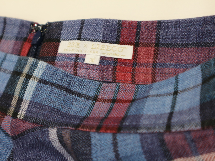 23区×LIBECO HERRINGBONE PLAID/フレアスカート入荷致しました！ 古着 