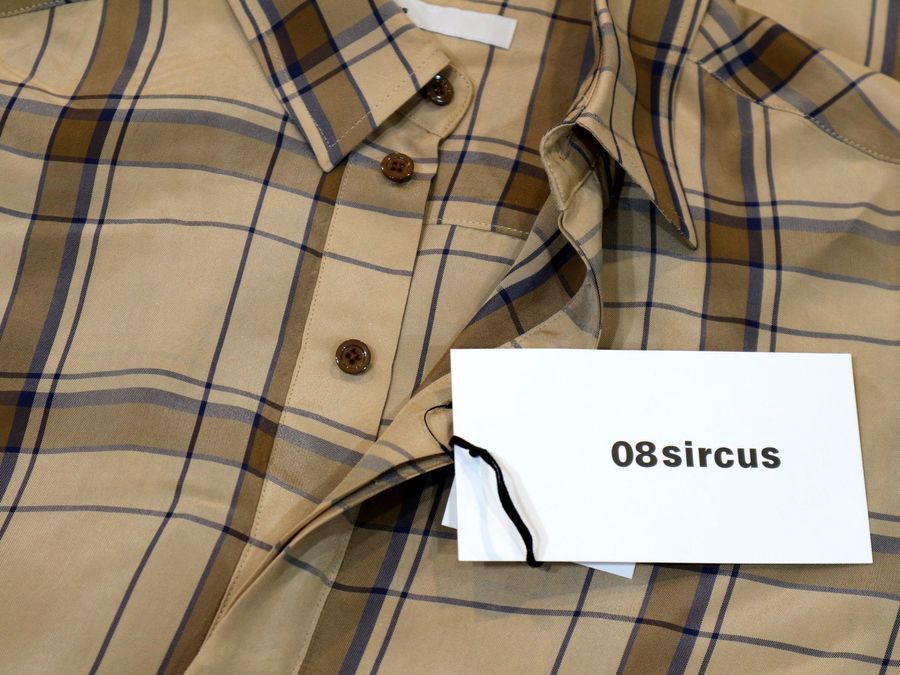 【お気にいる】 08sircus/ゼロエイトサーカスのチェック柄シャツワンピースが ワンピース