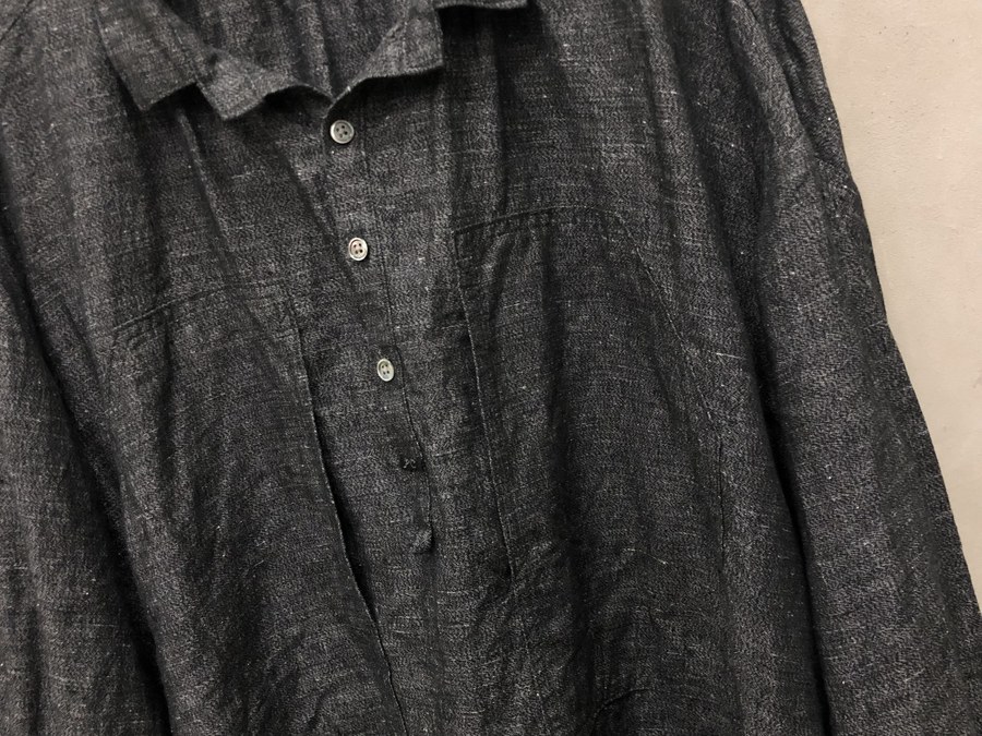 Porter Classic LINEN LONG SMOCK SHIRT