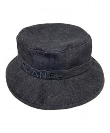 【CHANEL / シャネル】ロゴ刺繍デニムバケットハットが入荷しました。