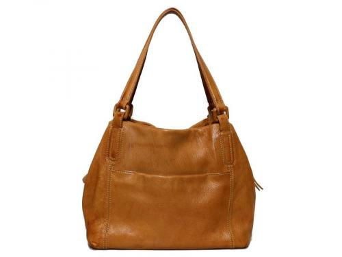 ゲンテンのゴートヌメファスナー付き手提げバッグ